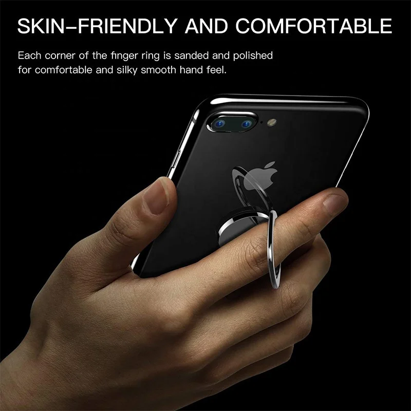 Mobile Accessory 360 Rotating Metal Middle Finger Grip Ring Phone Holder For Cell Phone