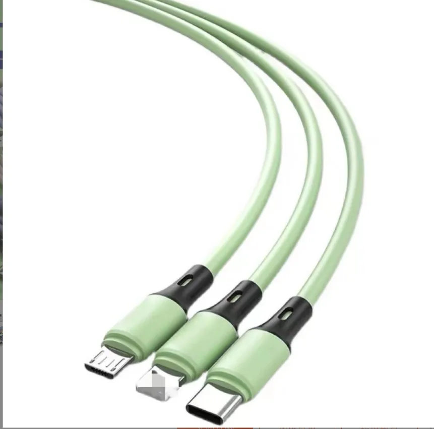 New Color Custom Logo Universal Retractable 3 in 1 USB Charging Charger Cable for iphone huawei xiaomi