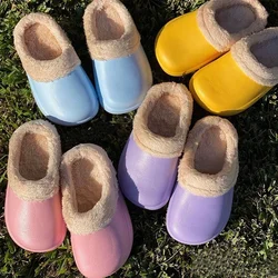 Plus Size Winter Plush Fuzzy Home Slippers Anti Slip Candy Style Unisex Bedroom Indoor Soft Fur Sandals For Women