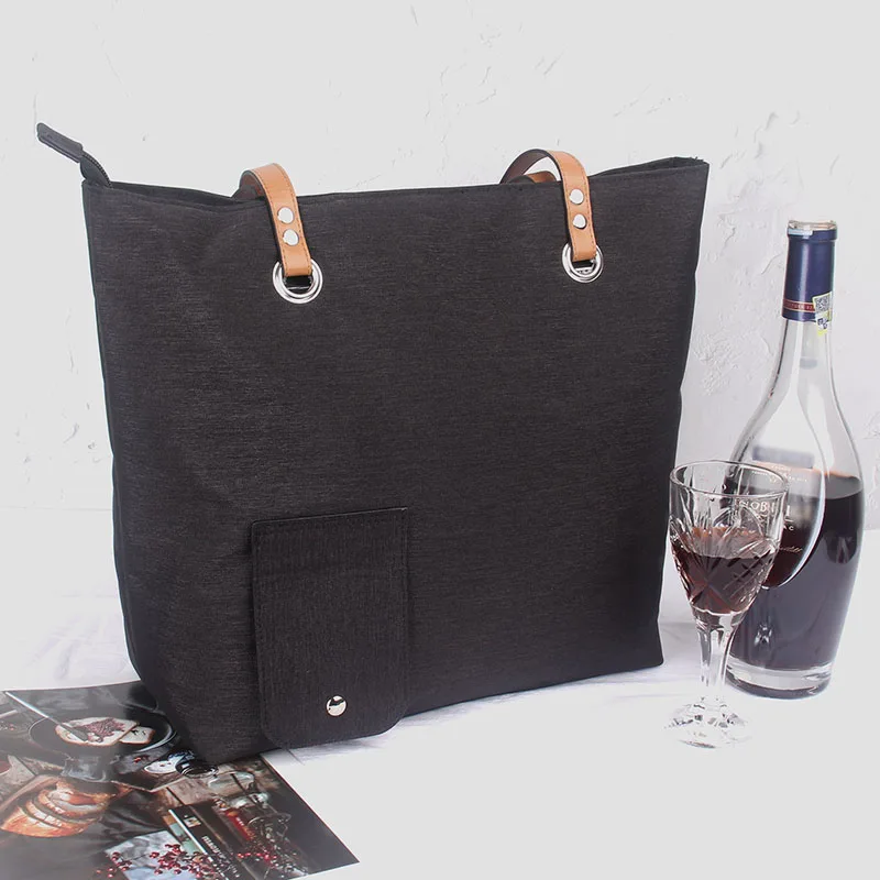 Waterproof Portable Picnic Carrier Wine Tote Bag Compartment Insulated Wine Cooler Bag