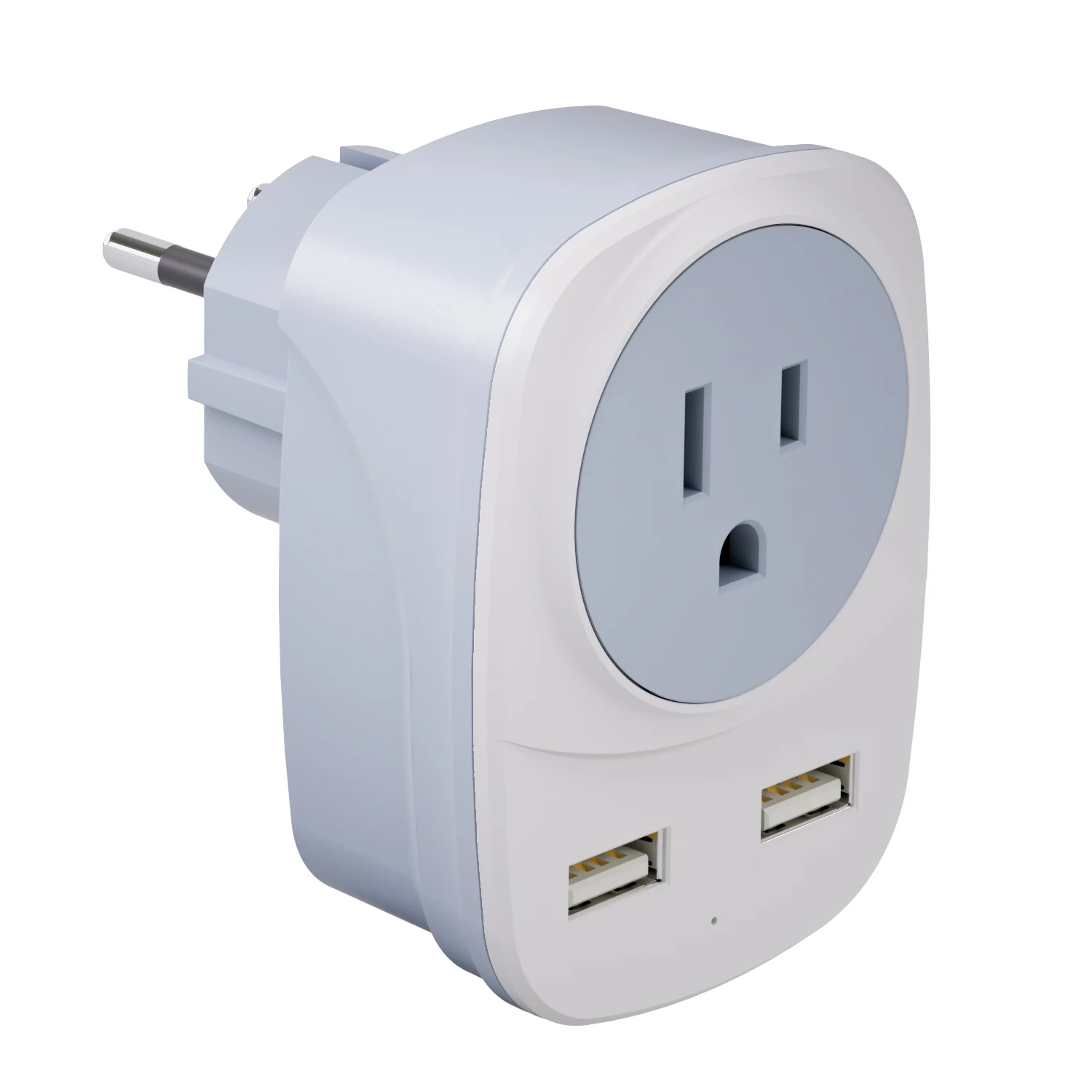 European Adapter Power Plug for Spain France Germany Greece Poland Portugal Austria Netherlands Turkey and More (Type E/F)