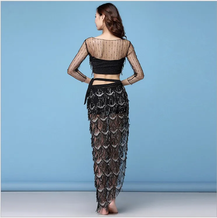 Sexy Egyptian Performance Tassel Suit Belly Dance Costume
