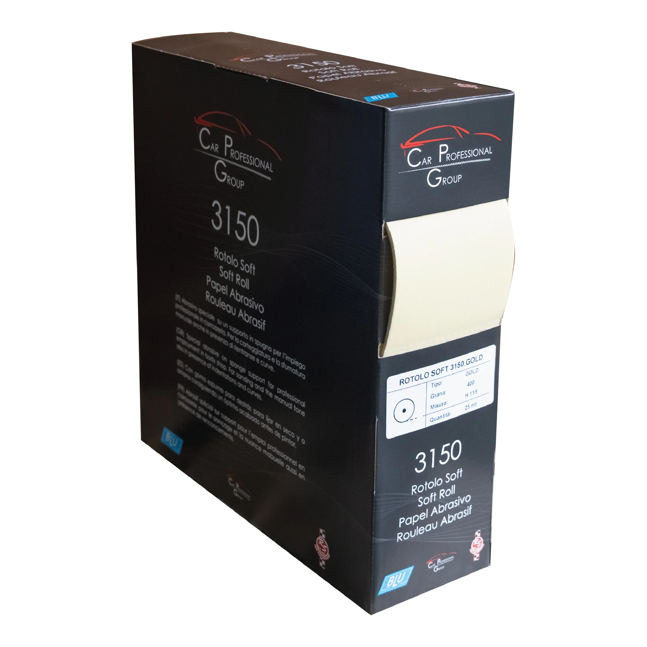 italian brand high quality Abrasive Paper Sheet Sanding Paper Disc Soft Gold Roll Sponge Support Manual Sanding precut