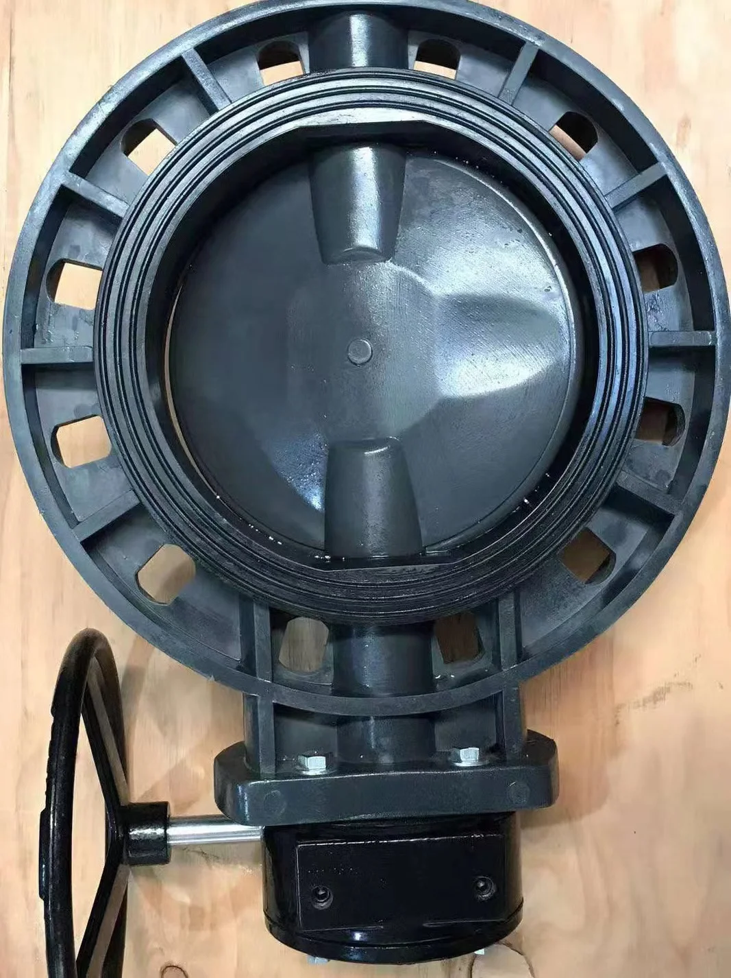 Hot sale jis 10K DN200 Worm Gear PVC Wafer Type corrosion chemical resistance Butterfly valve for sea water