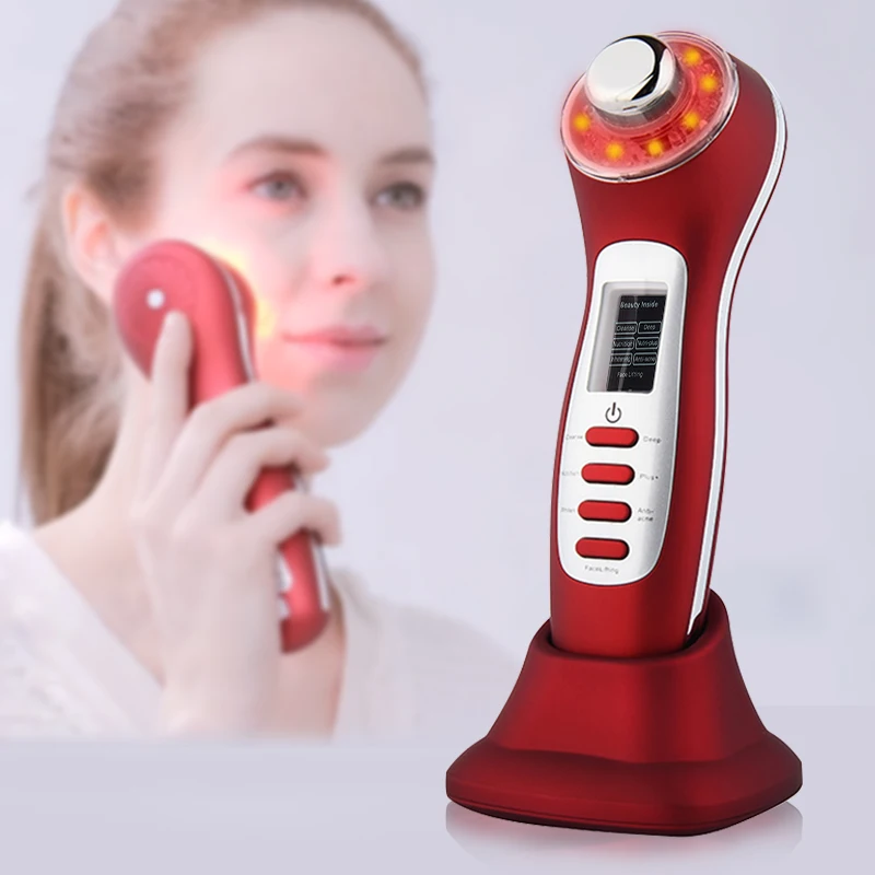 LED face massager skin tightening device ultrasonic cleaning beauty instrument device