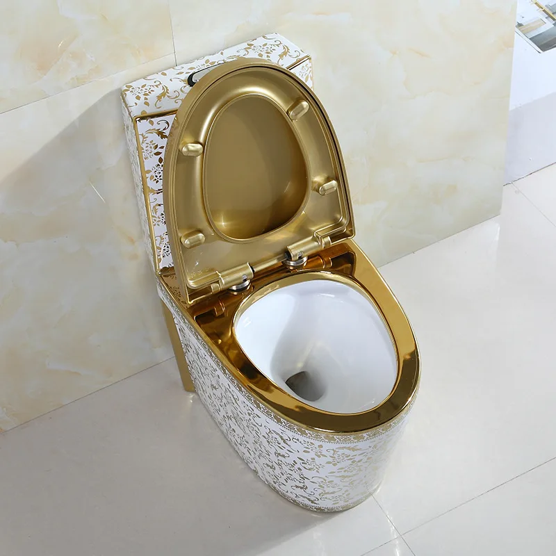 luxurious electroplated gold water saving water closets golden toilet