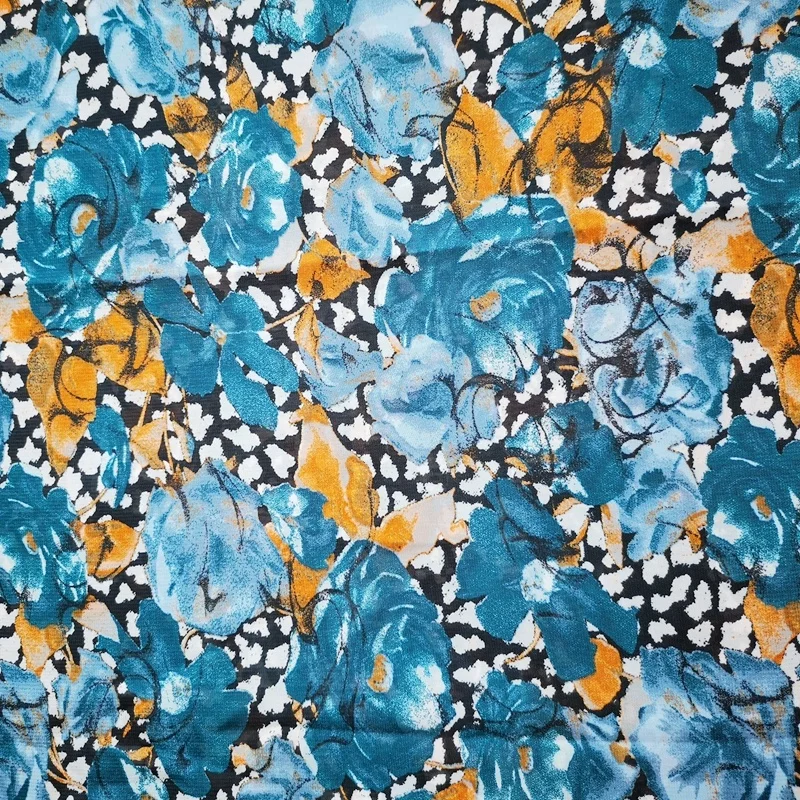 
Shaoxing textile with fashion floral pattern printed 100D chiffon fabric for ladies clothing material 
