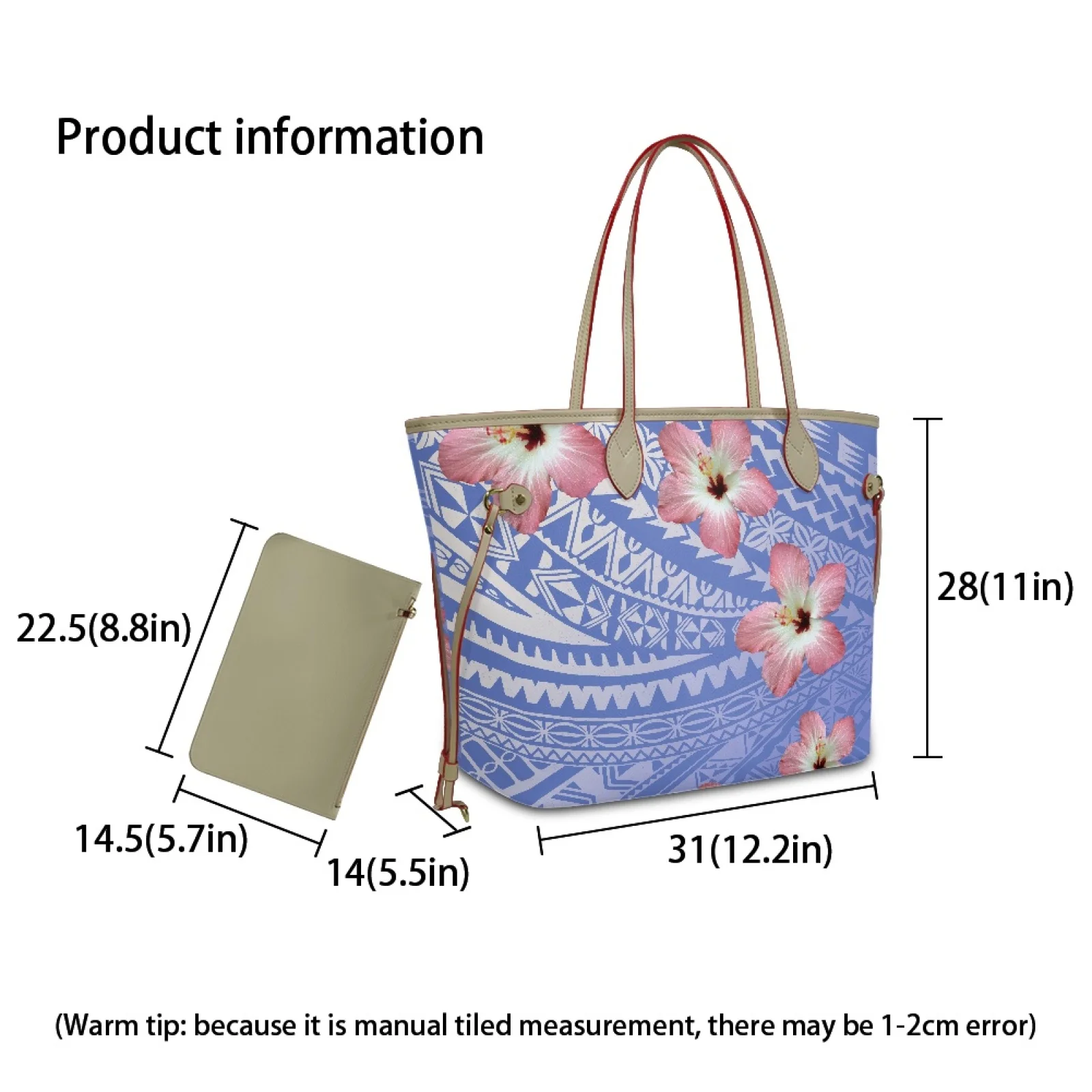 Hot Sell Vintage Polynesian Tribal Travel Bag Handbags Purse Wholesale Oem Tote Bags Women Hawaii Flowers Ladies Large Bag