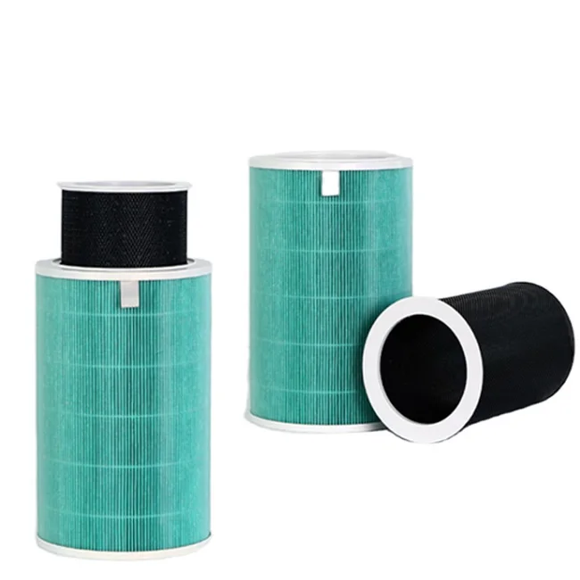Factory Hepa H13  H14 Activated Carbon air filter cylinder Fiber Felt Precision Air Filter