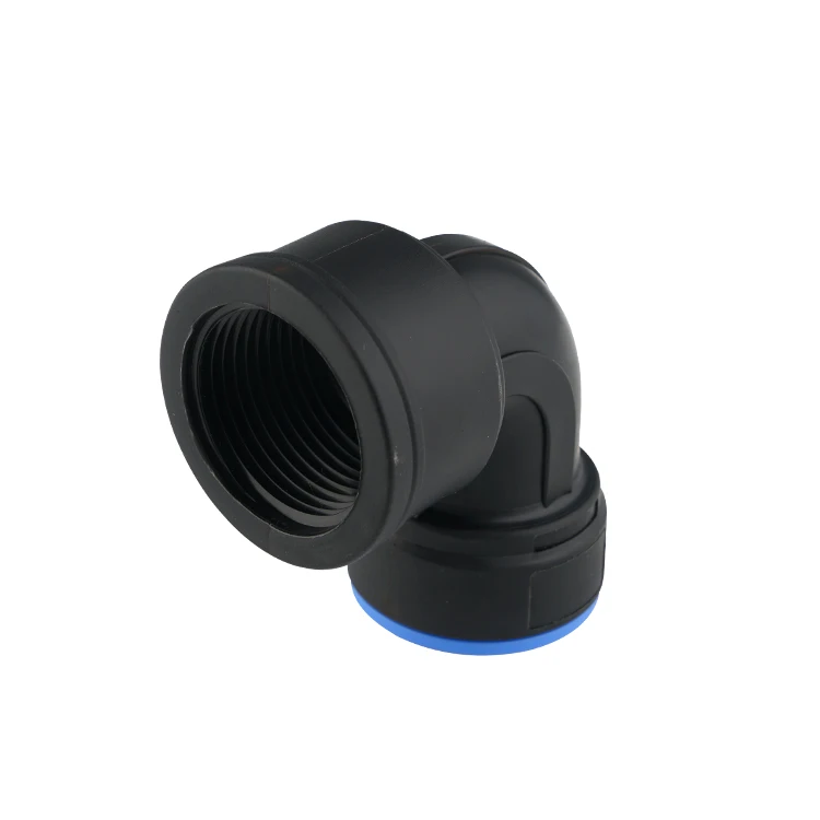 Irriplast Brand pipe and fittings pp push fittings Female thread Elbow  for HDPE  and PPR pipes