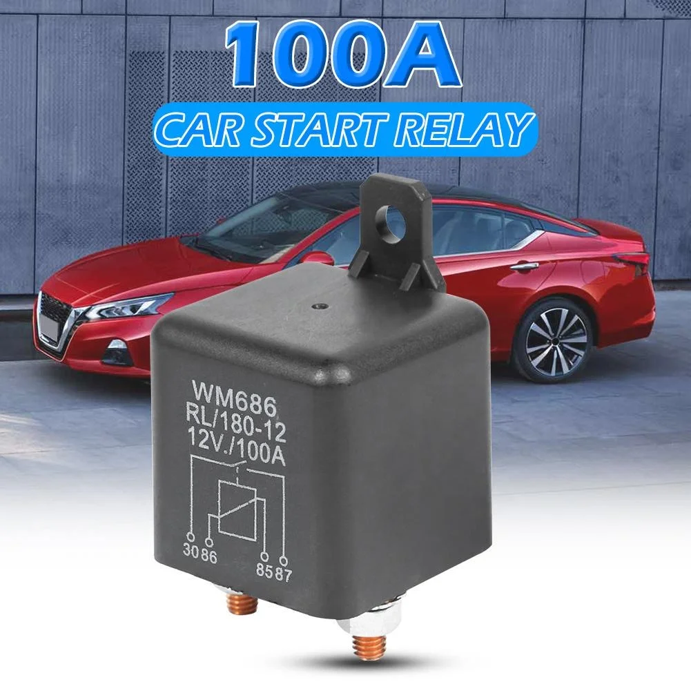WM686 Normal Open Relays Heavy Duty Start Relay Car Truck Automotive Boat Split Charge DC12V 100A SPST Relay 4 Pin JD1912