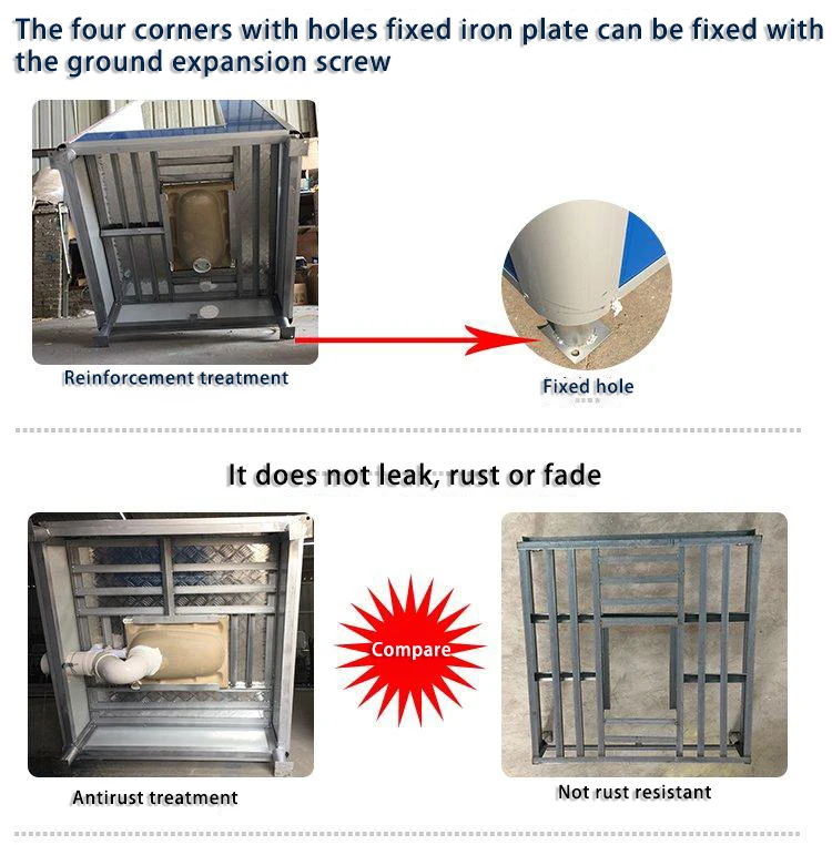 Low Price Portable Luxury  Outdoor Vip Toilet Portable Mobile Wc Portable Public Toilet Cabin For Sale Construction Site