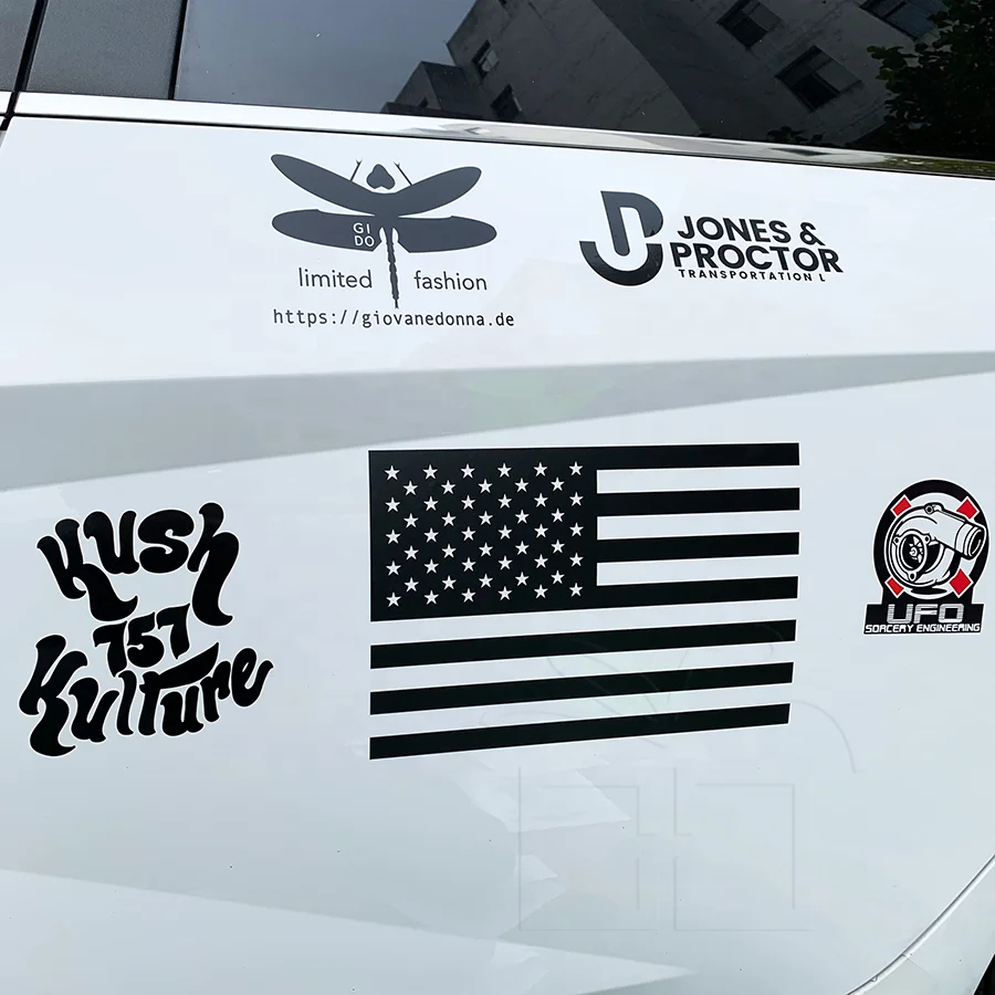 UV Resist Waterproof Transfer Car Stickers Custom Vehicle Letter Sticker Die Cut Vinyl Decal Car Windshield Stickers