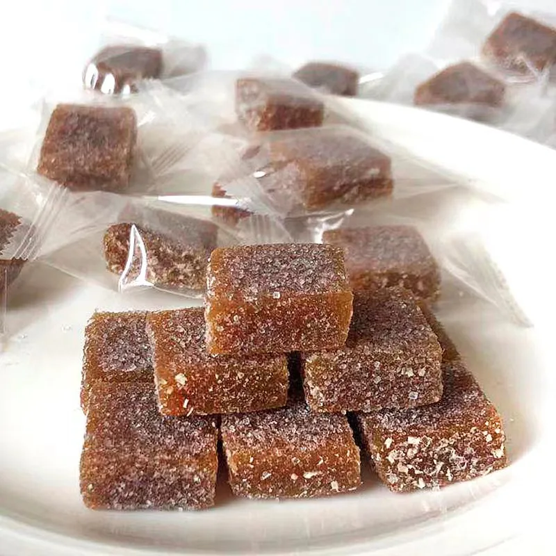 Имбирные китайские закуски, имбирный Фудж, зимние острые кубические конфеты, индивидуально упакованные Горячие продукты