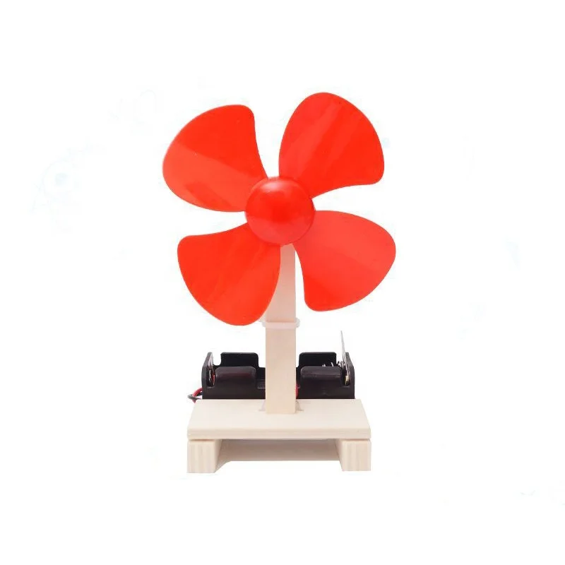 Children STEM diy assemble wood item small fan science and educational toy