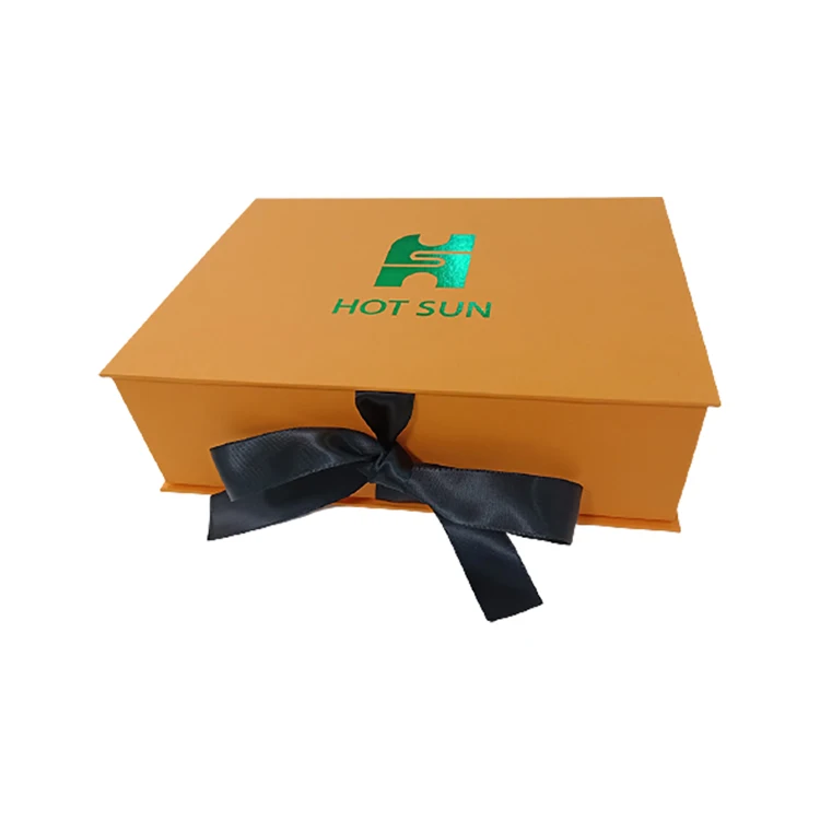 
customized magnetic printed orange sunglasses or hat shoe matte paper packaging box with custom logo gift boxes 