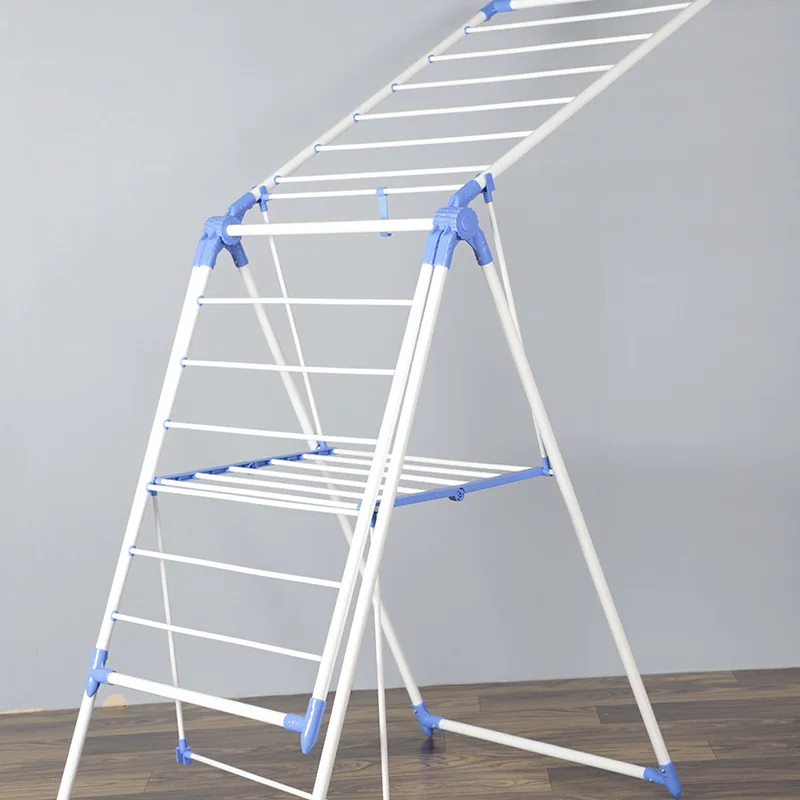 Floor folding clothes large drying rack indoor and outdoor simple drying rack wing type drying rack