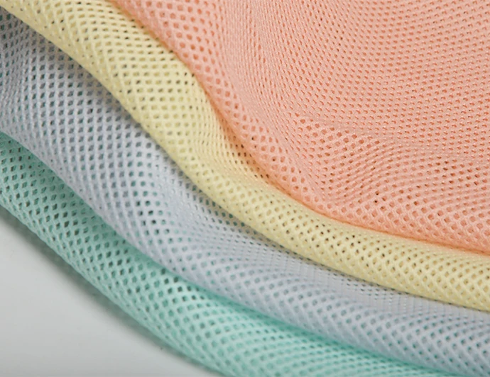 65GSM quadrangular polyester rhombic mesh fabric for Inner pocket