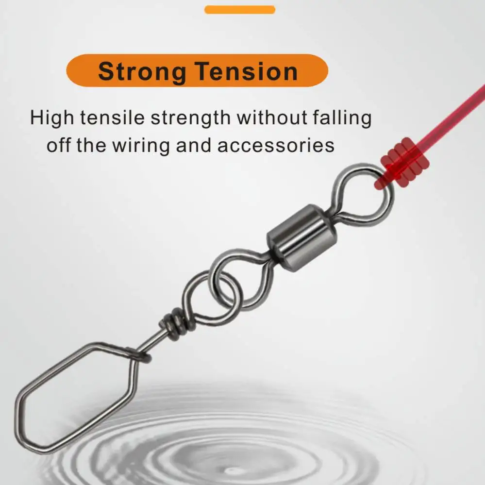 Ocean boat Fishing Connector Rolling Swivels With Square Snaps Stainless Steel Fishing Lure Swivel Hook