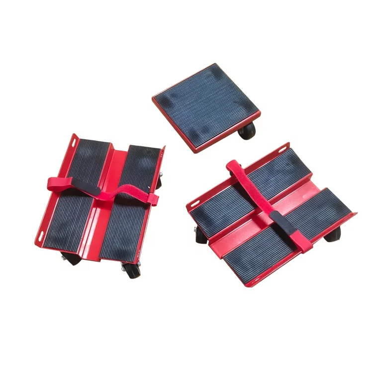 1500lbs Capacity Anti Slip Straps Firmly Attaching on Skis Snowmobile Dolly Set Roller Skate