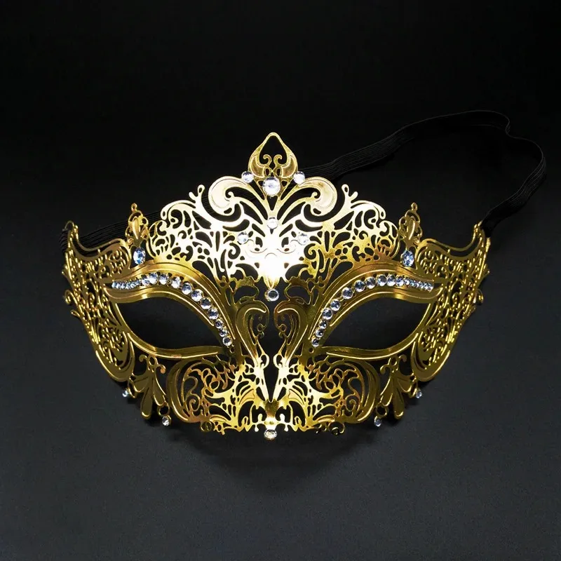 Women Men Masquerade Face Cover Set Sexy Fox Eye Masks Party Fancy Dress Cosplay Costume Metal Venetian Masquerade Masks