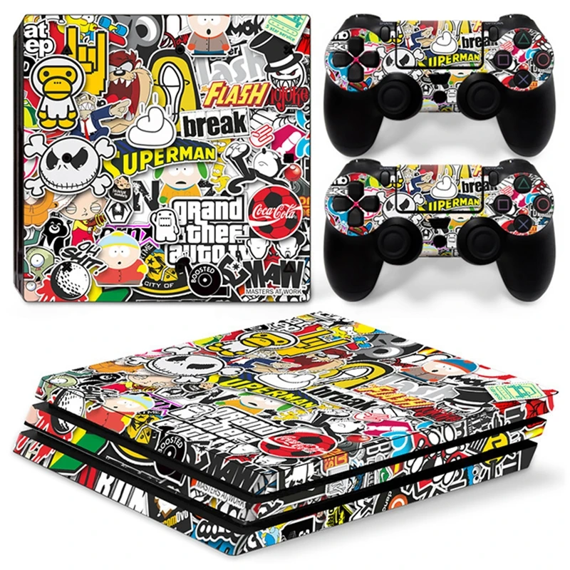 Wholesale Price Customized PVC Decal Cover Vinyl Skin Sticker For P S 4 Pro Console Controller OEM Decoration Skins