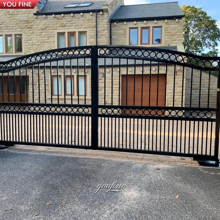Custom Design Outdoor Simple Decorative Wrought Iron Gate Arch Steel