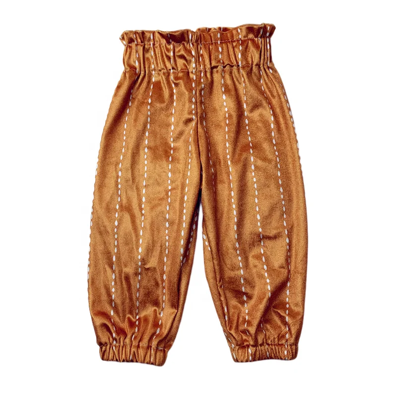 Fashionable 2024 Kids clothing Fall Toddler Baby pants Custom printed  Halloween Pattern High waist Pocket joggers