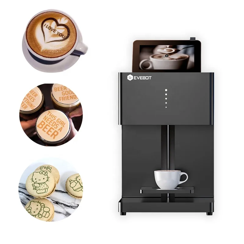  The fastest smart automatic 3D wifi coffee printer/coffee latte art printe/foam milk printer with edible ink