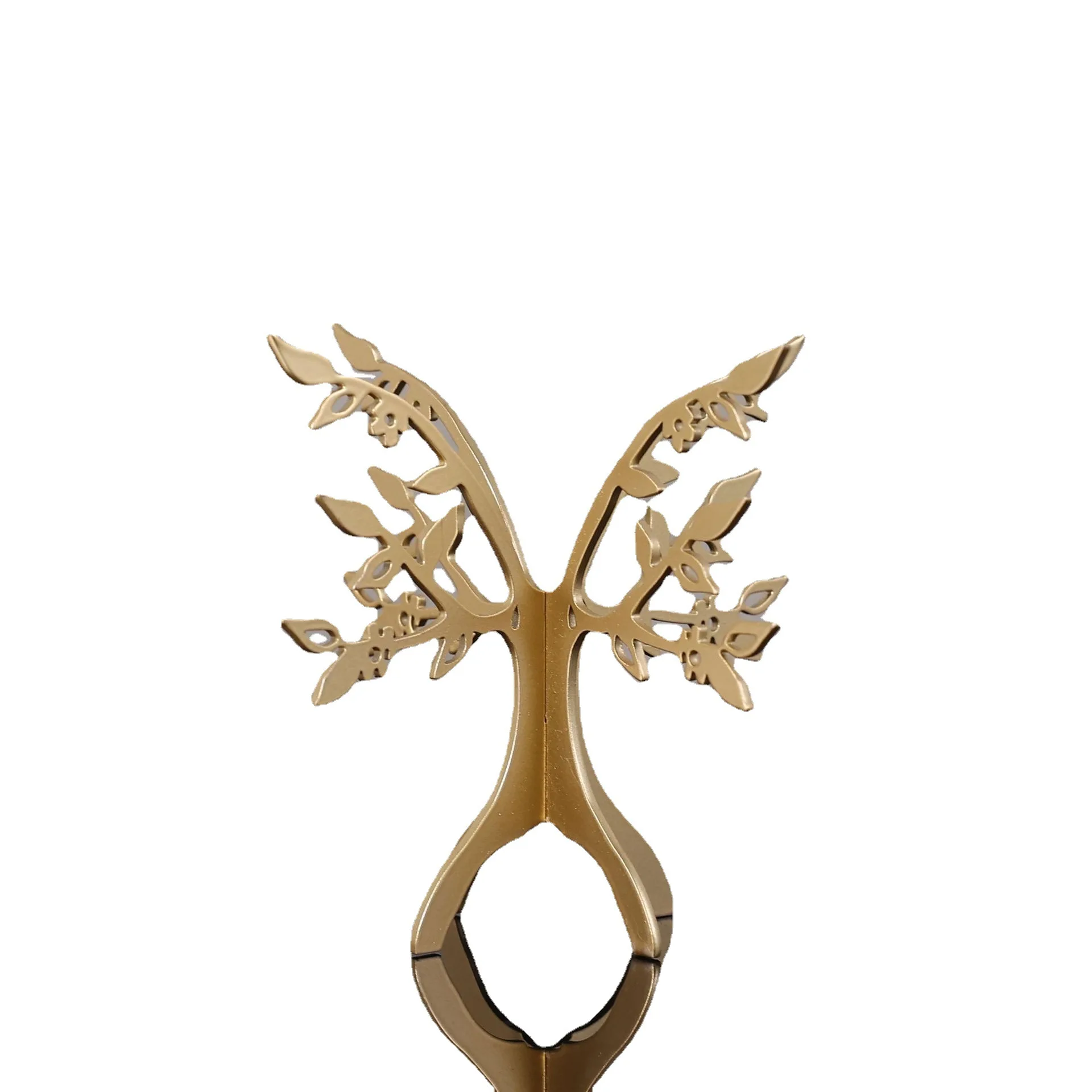 Creative Golden Snowflakes Fortune Tree Display Stand Base Crystals Sphere Stents Metal Stent Holder For Decoration