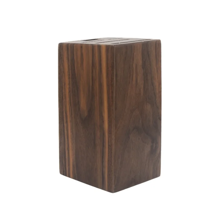 High Quality 5 Slot Black Walnut Knife Holder for Keeping Knives