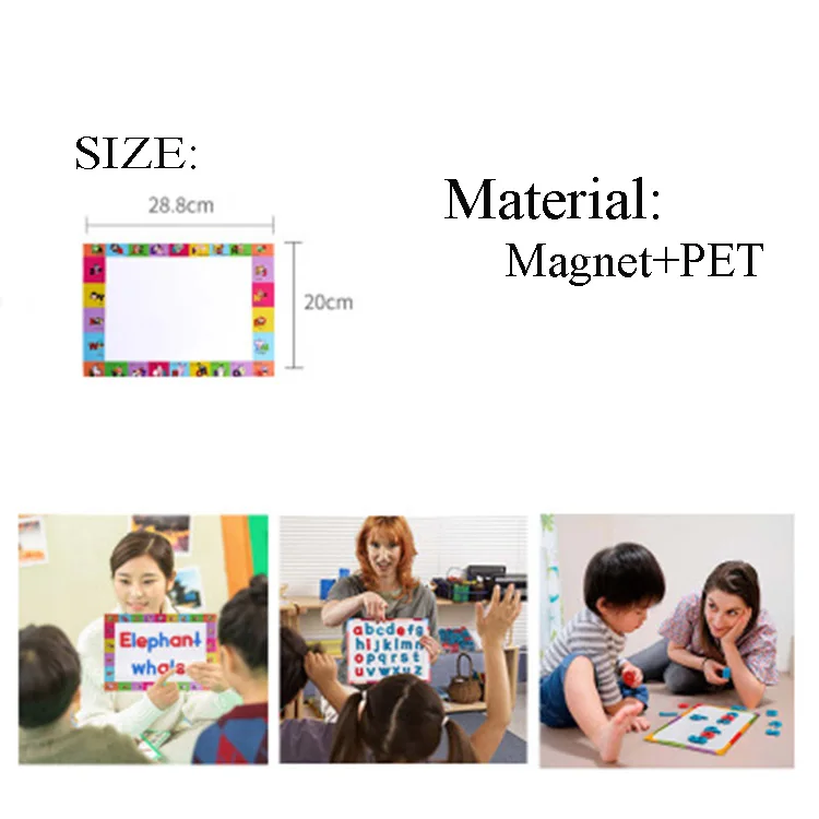 Children Educational Double Sided PET Magnetic Whiteboard Dry Erase White Drawing Board