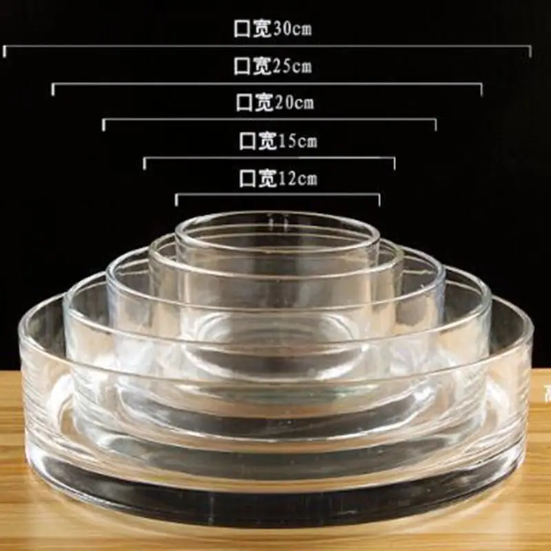 D11*H8cm wide glass cylinder vase