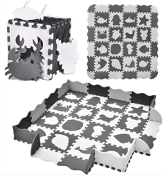 Interlocking Puzzle Mat Baby Letter And Number EVA Mat Non-slip Alphabet Play Mats Children Foam Carpet