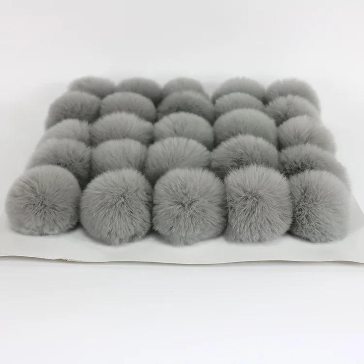 2016 hot sale purple sky blue green rabbit fur pom pom for hat accessories