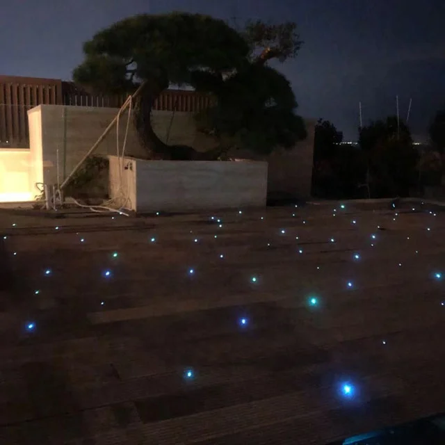 100  cores 0.75mm  multi strands  End glow fiber optic cable for lighting deck swimimng pool floor star ceiling