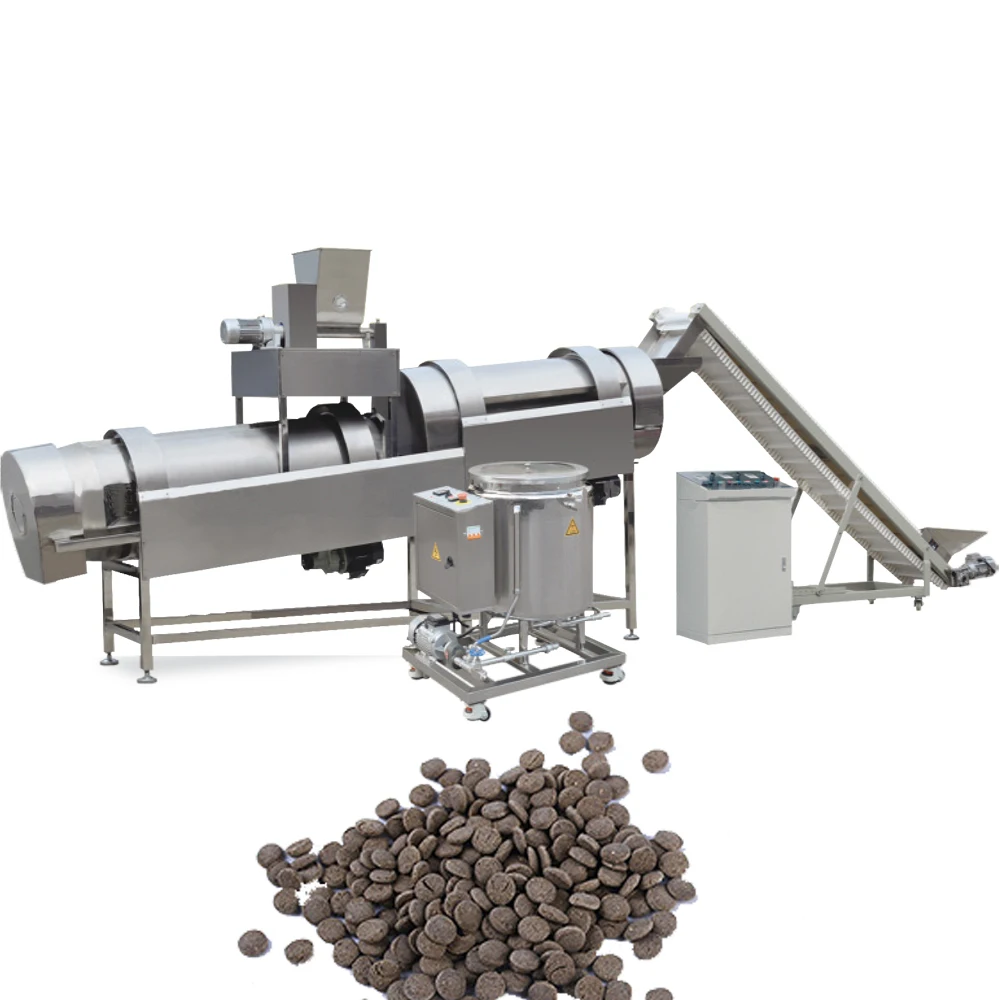 Floating Fish Feed Extrusion Production Line Animal Feed Puffed Food Machine