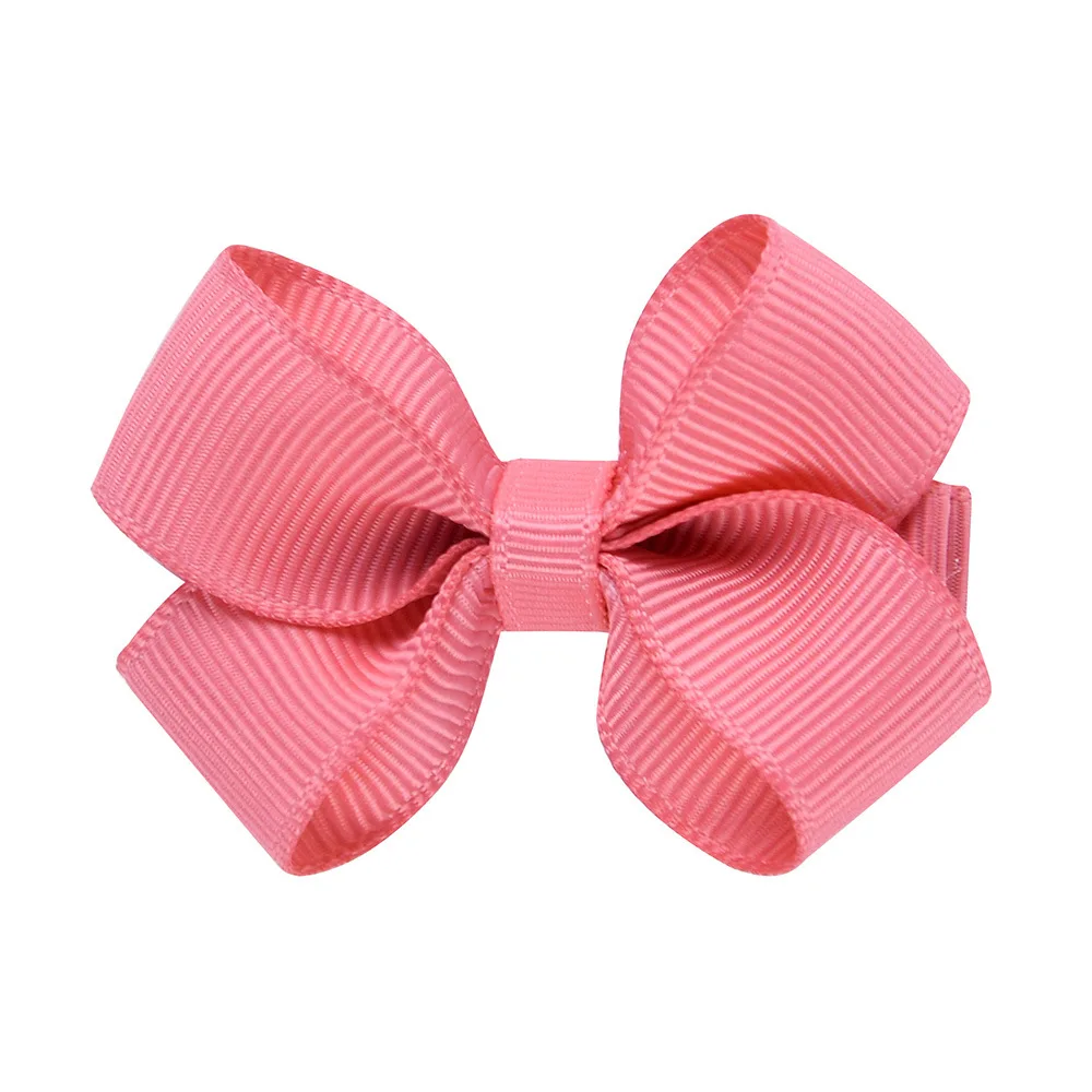 2.4' Soild Ribbon Bow Tie Girls Hairclips Bowknots Wrapped Safe Baby Alligator Clip Children Hairpins Newborn Hair Accessories