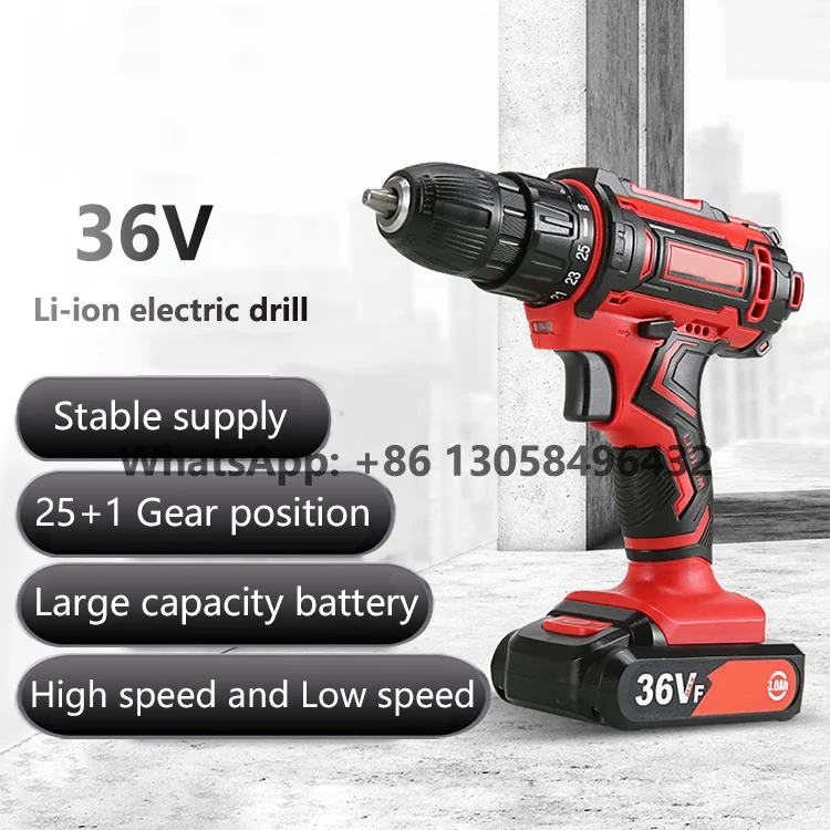 36v Li-ion Battery Pack Hand Cordless Impact Drill Combo Kits
