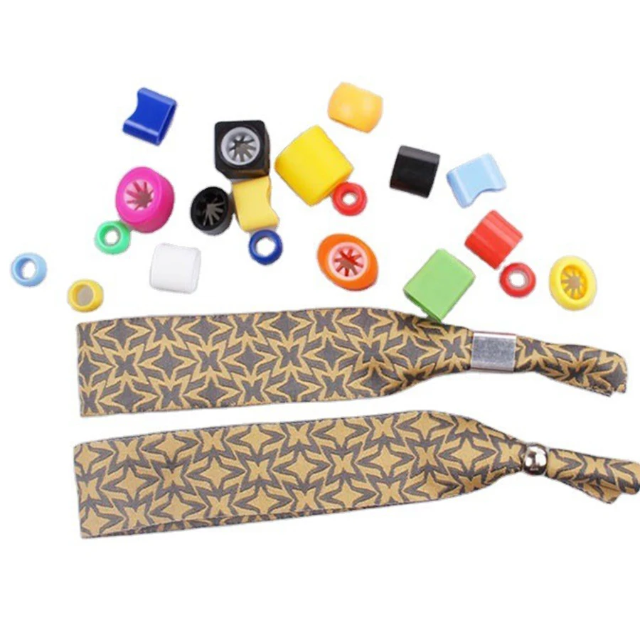 Custom Sublimation bracelet with Logo Print Promotional Sports Wrist Bands Polyester Fabric woven festival wristband For Event