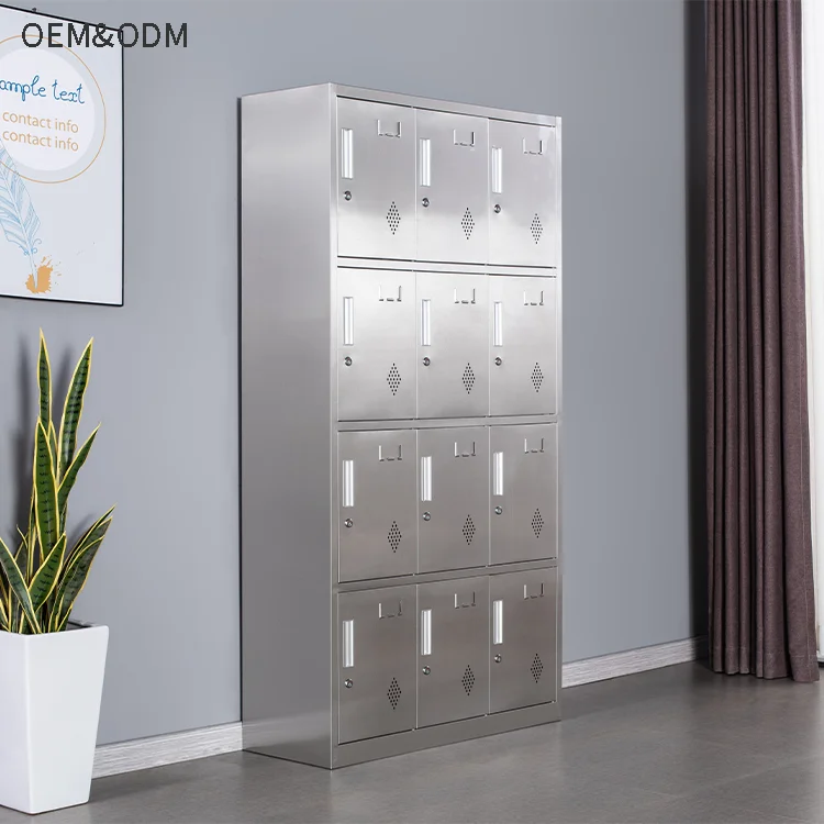 Metal Wardrobe Cabinet Personnel Storage 304 Safe Stainless Steel Locker