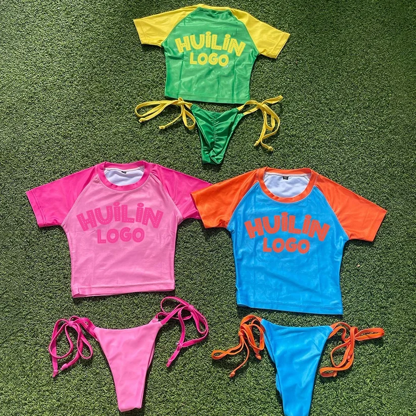 2023 New Product Strapping Mesh Fabric Swimsuit Transparent Bikini Two Piece Suits Set for Women