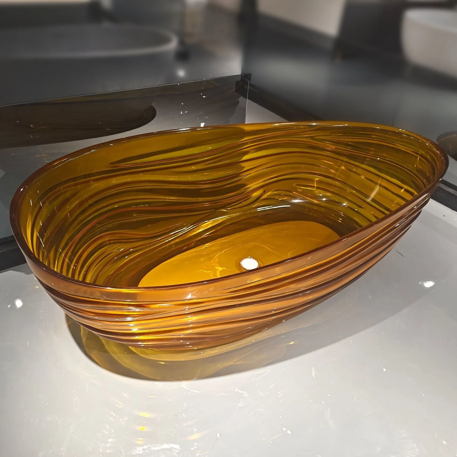 Closikal независимая Овальная Ванна из смолы прозрачная кристаллическая Высококачественная ванна