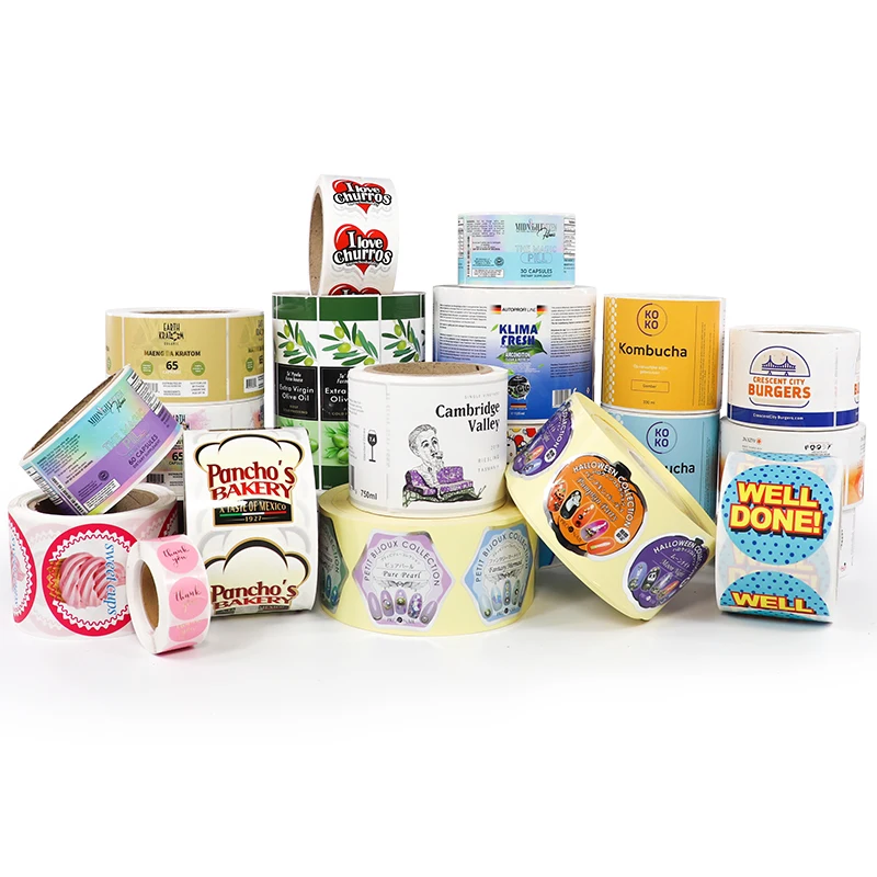 Custom printing sticker paper printable adhesive sticker sheet pack scratch and sniff stickers