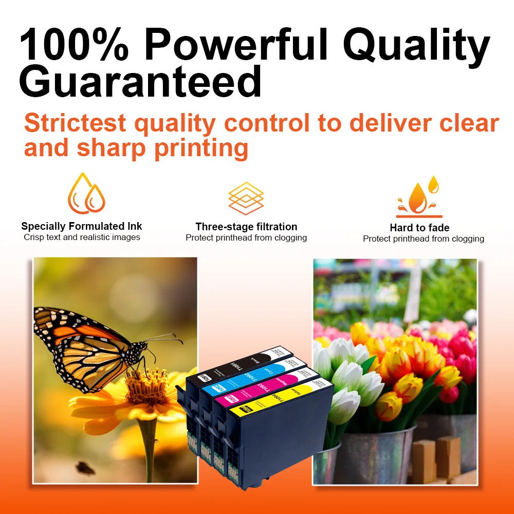 Topjet T141 T1411 T1411 T1412 T1413 T1414 Premium Compatible Color Inkjet Ink Cartridge for Epson ME Office 560W 620F Printer