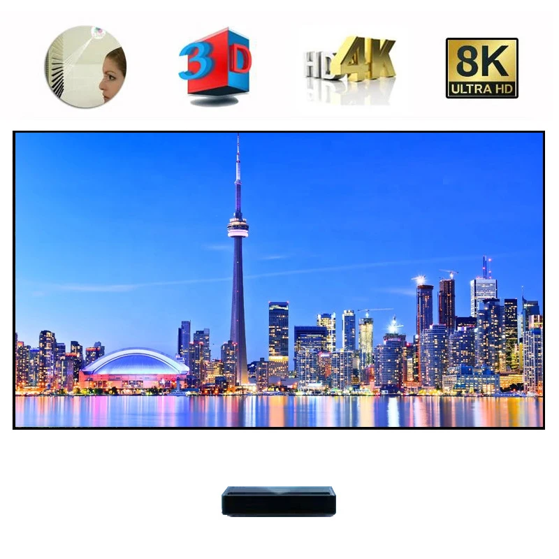 Free shipping 110 inch T Prism UST Laser Projector Screen High Gain 0.85 screen for WEMAX VAVA 4K Ultra short throw Projector