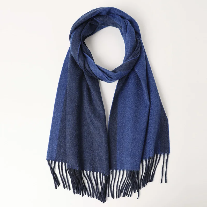 Men and women unisex autumn and winter cashmere scarf wholesale cashmere  warm scarf solid color tassel extension scarf