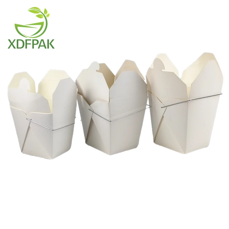 Factory chinese price fast food packaging paper take out boxes wholesale with custom print