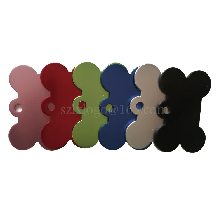 custom laser engraving aluminium QR code dog tags anodized blank metal tag dog id nameplate