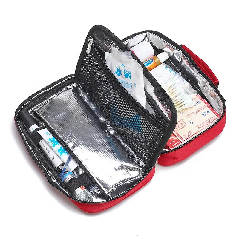 First Aid Bags Insulin Refrigerated Bag Portable Medicine Storage Bag Family Pill Bottle Organizer with Multiple Pockets
